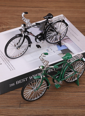 自行车脚踏车仿真铁艺装饰摆件