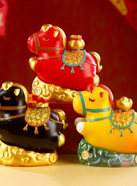 马年吉祥物公仔摆件马上有钱2026本命年礼物生肖小马装饰新年礼品