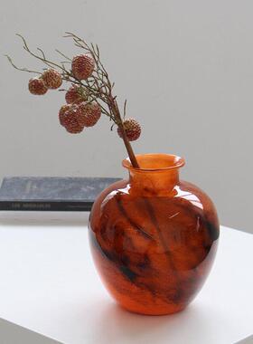 中古风创意火星花瓶云雾纹理星球系列鲜花高级感客厅居家装饰品