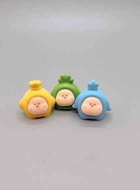 无聊瞭,摆几个嘟嘟脸儿治愈电脑桌面工位办公桌小摆件装饰品礼物