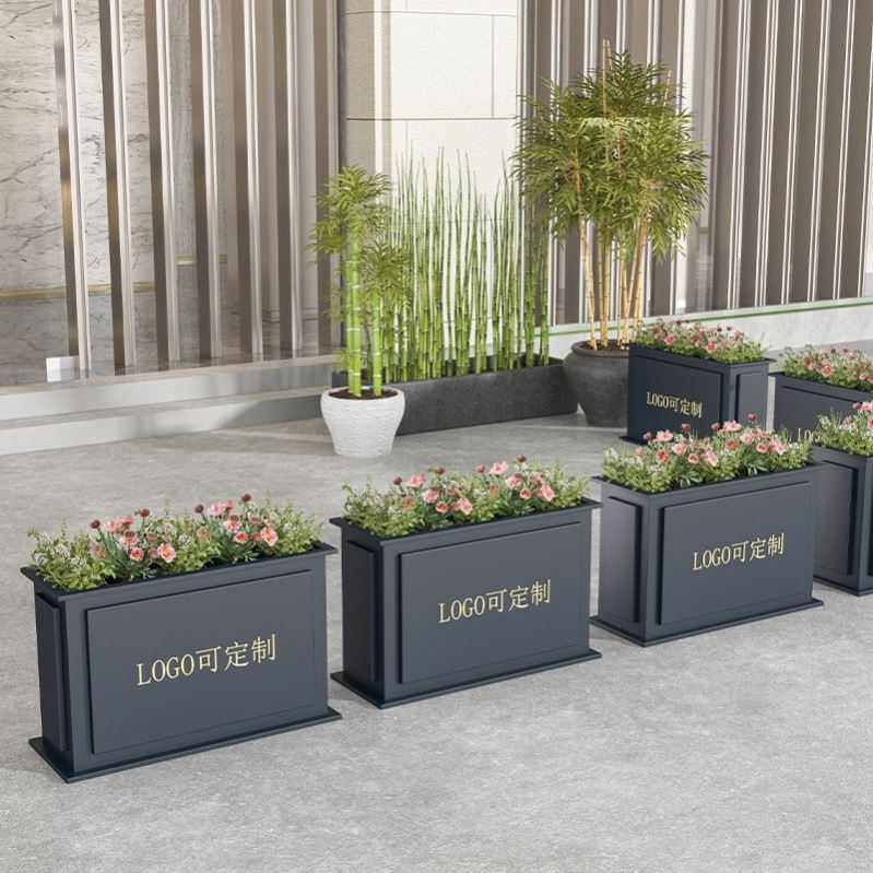 不锈钢户外铁艺花箱组合花槽市政工程售楼部广场花盆隔断移动花坛,淘宝优惠券,粉丝福利购,淘宝优惠卷
