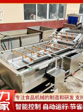 连续式大姜浸泡喷淋清洗机大型小黄姜清洗设备商用百香果清洗机