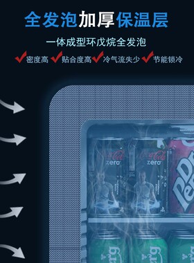 fridge复古冰箱化妆品冰箱冷藏迷你小型保鲜柜静音单门酒店小冰箱