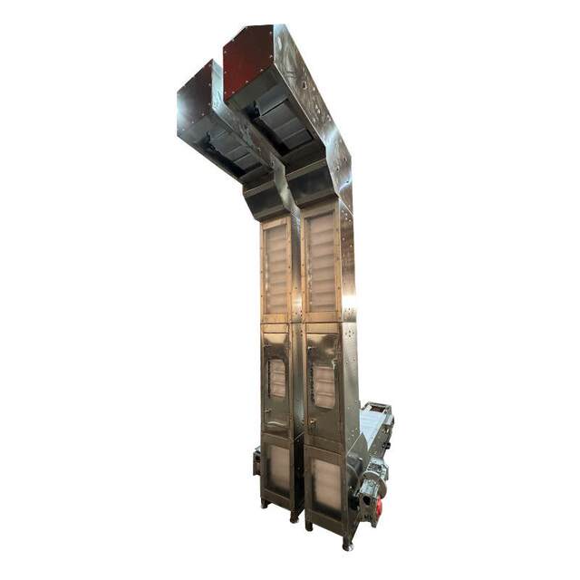 Z-type climbing conveyor grain rice tipping bucket elevator washing powder loading stainless steel bucket elevator