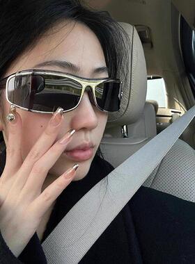 欧美偏光墨镜女y2k未来防风高级2025骑行登山护目太阳眼镜辣妹眼