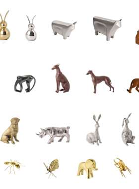 迪斯凯 动物摆件卧室阳台客厅样板间居家装饰摆件