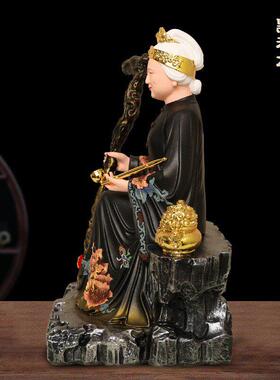 黑老太太神雕像铁刹车山黑妈妈真雕像黑奶奶家客厅敬拜装饰品