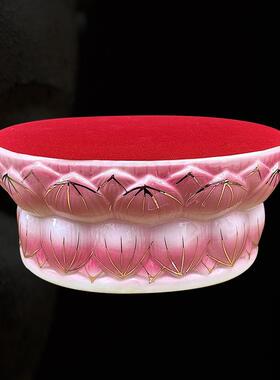 佛像莲花底座加高供奉观音菩萨底托椭圆形工艺品摆件香炉托架