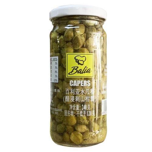 西班牙原装进口百利亚水瓜榴柳醋浸刺山柑檑Capers西餐配菜用240g - 图3