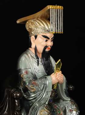 阎王爷神像阎罗王十殿阎王像树脂佛像家用供奉桌面工艺品玄关摆件
