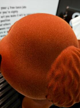 植绒小狗纸巾盒摆件客厅餐桌茶几树脂植绒抽纸盒纸巾盒桌摆装饰