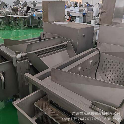130L排骨肉类清洗机循环水单槽洗菜机翻斗式大型洗肉机啤水机 - 图1