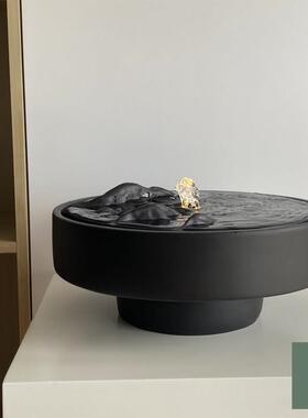 流水喷泉山水中式水景摆件办公桌面水系水钵假山现代会所庭院饰品