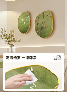 原木风色风绿景画餐厅挂饰130画装2024新款客厅墙面画餐桌背景壁