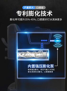广绅电器冰淇淋机商用全自动软冰激凌机 甜筒机大产量连打奶茶店