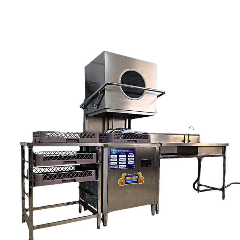 商用全自动餐具揭盖式洗碗机酒店提拉式洗碗机一体式小型刷碗机 - 图3