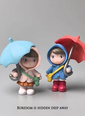 无聊瞭！摆一堆雨伞娃娃治愈桌面小摆件玩偶解压工位装饰治愈礼物