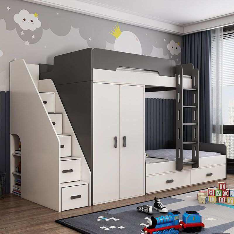 儿童床上下床双层床多功能衣柜床小户型子母床错位型高低床带书桌,淘宝优惠券,粉丝福利购,淘宝优惠卷