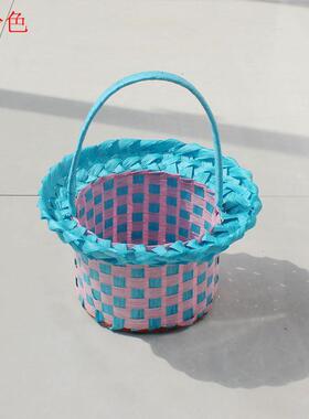 儿童表演小红帽手提蓝子水果篮子竹篮手工编演出舞蹈舞台道具装饰