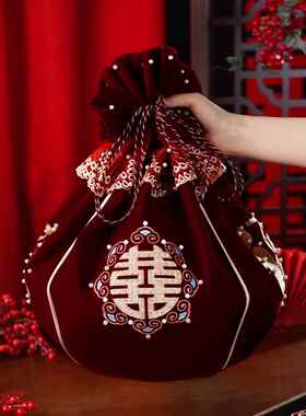 结婚女方新娘陪嫁物品全套装红色包袱皮一对婚礼嫁妆婚庆用品大全