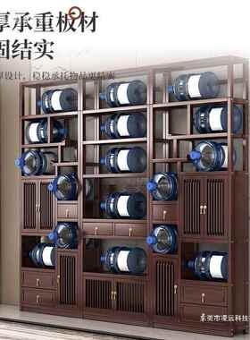 新中式置物架中国风楠竹收藏陈列多层实木博古架古玩茶具收纳展柜