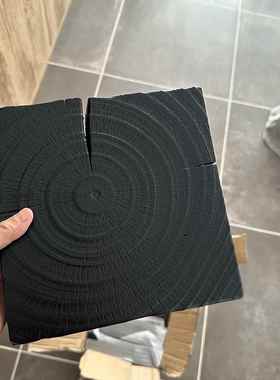 侘寂风摆件碳化木年轮木块装饰画民宿软装家居好物服装店装饰墙饰