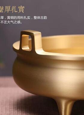 思友 铜香薰炉家用室内大号沉香焚香炉线 线香插供奉礼佛檀香薰炉
