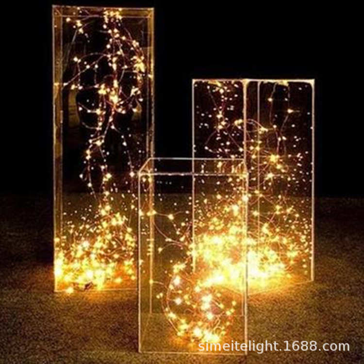 新款婚庆方筒透明水晶花柱路f引四方路引婚庆道具三件套亚克力T台 - 图3