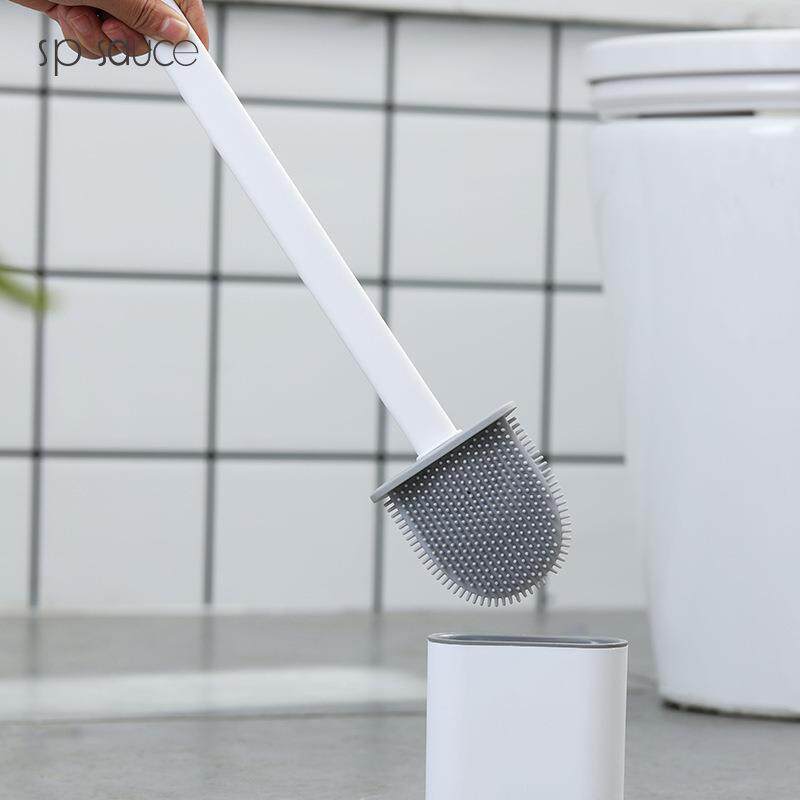 Japanese simple gap toilet brush without dead corners toilet silicone brush wall-mounted bathroom household cleaning brush