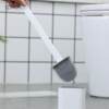 Japanese simple gap toilet brush without dead corners toilet silicone brush wall-mounted bathroom household cleaning brush