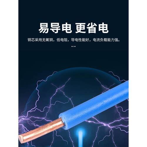 Bv2.5新奇帆线Rv1.5方无氧铜芯软线国家标准电工Bv0.5硬线电缆 - 图1