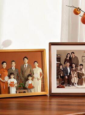 相框加打印照片摆台高级感空框洗相片做成相册框定制全家福展示架