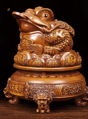 招财金蟾摆件开 业礼品三足蟾蜍朋友家人开 张礼物收银柜台工艺礼