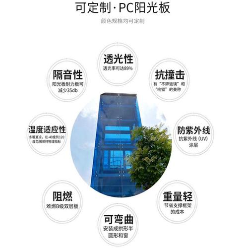 PC耐力板透明塑料板阳光房挡雨车棚实心单层硬板1~5mm高透明定制