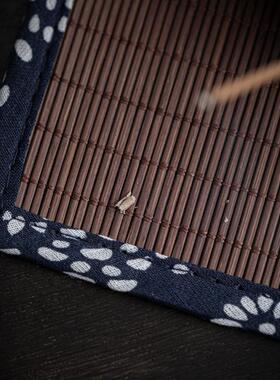 创意新中式竹编垫香承杯垫家用茶道茶配件香道竹质工艺品桌面摆设