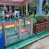 Community swing gate fully automatic pedestrian intelligent construction site tripod gate campus access control attendance gate intelligent sensor