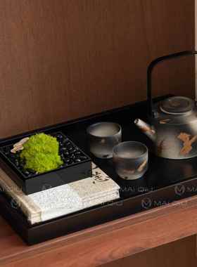 高端中世纪风格陶瓷艺术新中国风客厅禅宗茶室样板间装饰摆件