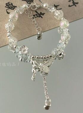 冰璃灵蛇长款蝴蝶流苏手链女奢华小众灵蝶流苏手镯手串送女友礼物