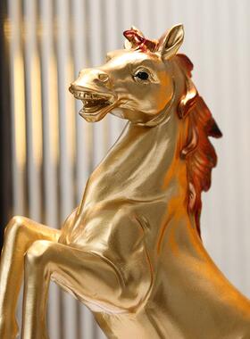 马摆件招财马到成功发财树工艺礼品摆饰办公室家居酒柜装饰品乔迁