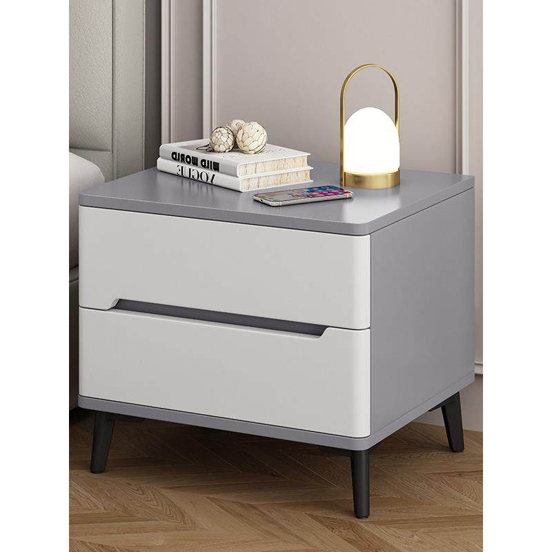 轻豪华实木床头柜阻尼涂漆床头柜现代简单的卧室家庭高端板岩存储,淘宝优惠券,粉丝福利购,淘宝优惠卷