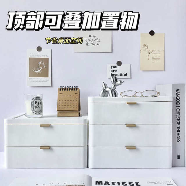 Office desk storage cabinet plastic drawer storage rack student dormitory stationery hand account miscellaneous cosmetic storage box