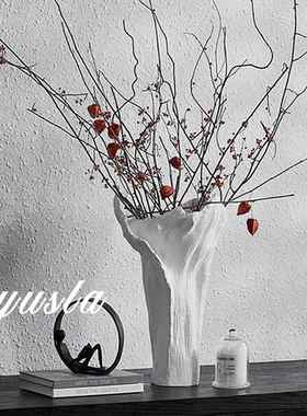 爆款法式简约客厅茶几餐厅插干花瓶花器售楼处酒店摆件装饰品