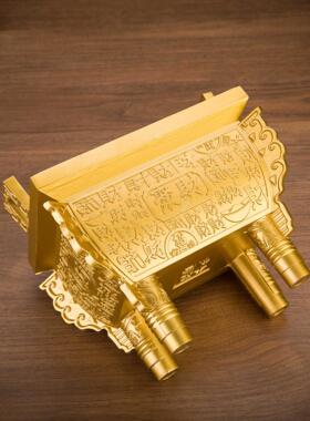 铜鼎摆件聚财盛鼎家居摆饰玄关供奉铜鼎家用佛堂寺庙工艺品