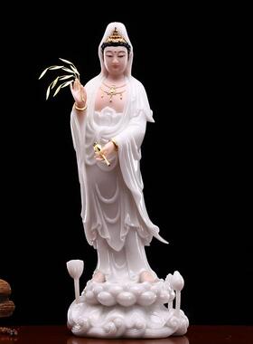 西方三圣佛像汉白玉客厅供奉摆件观音菩萨佛像供奉阿弥陀佛像站像