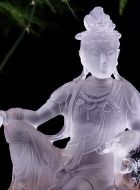 正品璃观世音观自在菩琉佛像居家用奉供佛堂寺院禅意可定萨制自在