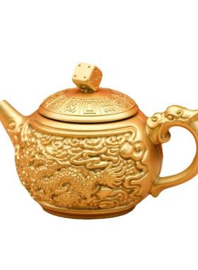 大号龙凤转转旋转沙金装饰摆件