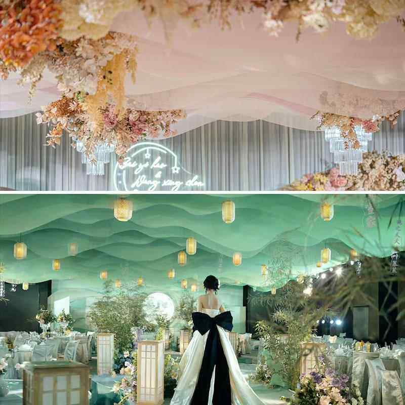 网红风动吊顶纱幔景区户外海边遮阳装饰庭院餐厅婚礼酒店民宿布置,淘宝优惠券,粉丝福利购,淘宝优惠卷