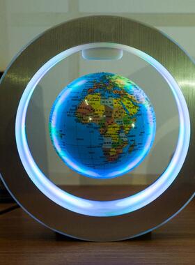 发光自转磁浮地球仪办公室桌摆件创意黑科技男女生日礼品物