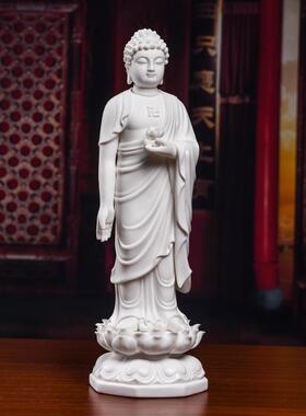 新款像阿弥陀佛站像德化白瓷释师迦牟尼药佛佛像供奉