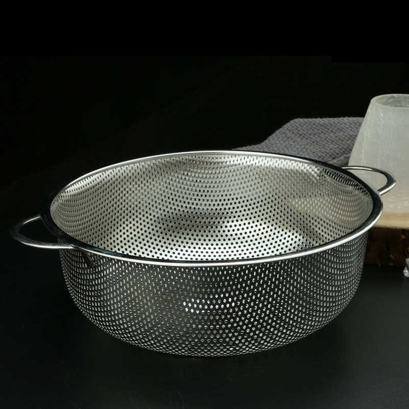 不锈钢洗珍珠沥水筛 水果篮 淘米洗菜青菜盆 带孔漏水盆 蔬菜篮架,淘宝优惠券,粉丝福利购,淘宝优惠卷